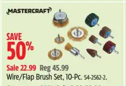 Canadian Tire Mastercraft Wire/Flap Brush Set offer