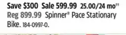 Canadian Tire Spinner Pace Stationary Bike offer