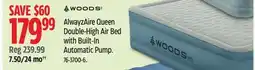 Canadian Tire AlwayzAire Queen Double-High Air Bed with Built-In Automatic Pump offer