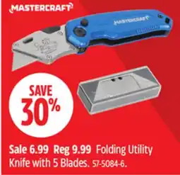 Canadian Tire Mastercraft Folding Utility Knife with 5 Blades offer
