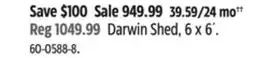 Canadian Tire Darwin Shed offer