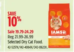 Canadian Tire Selected Dry Cat Food offer
