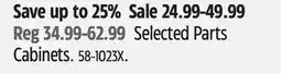 Canadian Tire Mastercraft Selected Parts Cabinet offer