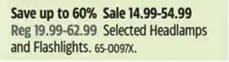 Canadian Tire Certified Selected Headlamps and Flashlights offer