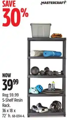 Canadian Tire 5-Shelf Resin Rack offer