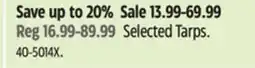 Canadian Tire Certified Selected Tarps offer