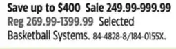 Canadian Tire Selected Basketball Systems offer