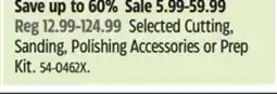 Canadian Tire Mastercraft Selected Cutting, Sanding, Polishing Accessories or Prep Kit offer