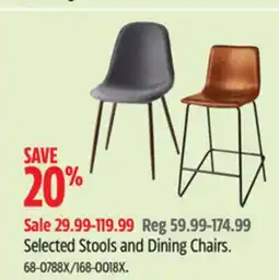 Canadian Tire For Living Selected Stools and Dining Chairs offer