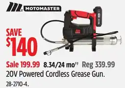Canadian Tire MotoMaster 20V Powered Cordless Grease Gun offer