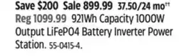 Canadian Tire Noma 921Wh Capacity 1000W Output LiFePO4 Battery Inverter Power Station offer