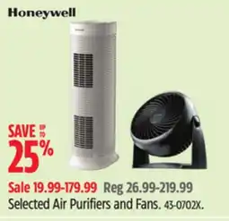 Canadian Tire Honeywell Selected Air Purifiers and Fans offer