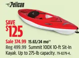 Canadian Tire Pelican Summit 100X 10-ft Sit-In Kayak offer