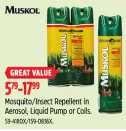 Canadian Tire Muskol Mosquito/Insect Repellent in Aerosol offer
