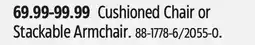 Canadian Tire For-living Chair or Stackable Armchair offer