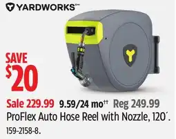 Canadian Tire Yardworks ProFlex Auto Hose Reel with Nozzle offer