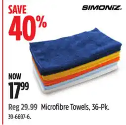 Canadian Tire Microfibre Towels offer