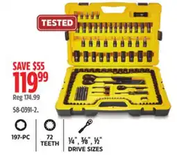 Canadian Tire Stanley Professional Grade Black Chrome Socket Set, SAE/Metric, 197-pc offer