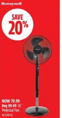 Canadian Tire Honeywell 16˝ Pedestal Fan offer