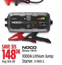 Canadian Tire 1000A Lithium Jump Starter offer