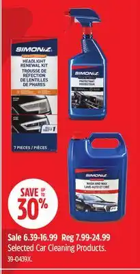 Canadian Tire Simoniz Selected Car Cleaning Products offer