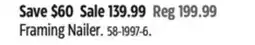 Canadian Tire Mastercraft Framing Nailer offer