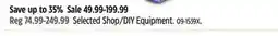 Canadian Tire Motomaster Selected Shop/DIY Equipment offer