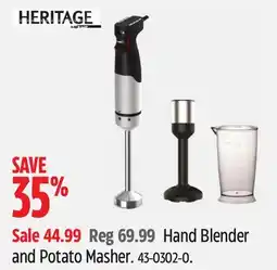 Canadian Tire Heritage Hand Blender and Potato Masher offer