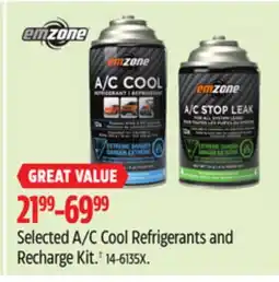 Canadian Tire Emzone Selected A/C Cool Refrigerants and Recharge Kit offer