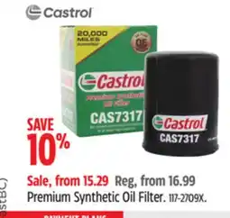 Canadian Tire Castrol Premium Synthetic Oil Filter offer