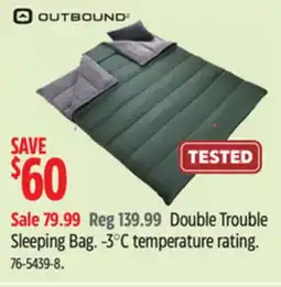 Canadian Tire Outbound Double Trouble Sleeping Bag offer