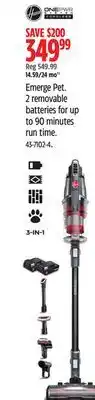 Canadian Tire Hoover Emerge Pet offer