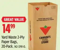 Canadian Tire Canadian Tire Yard Waste 2-Ply Paper Bags, 20-Pack offer