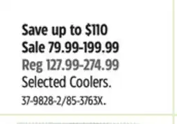 Canadian Tire Outbound Selected Coolers offer
