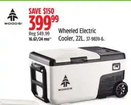 Canadian Tire Woods Wheeled Electric Cooler, 22L offer