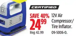 Canadian Tire Certified 12V Air Compressor/ Tire Inflator offer
