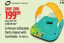 Canadian Tire HydroForce 6-Person Inflatable Party Island with Sunshade offer