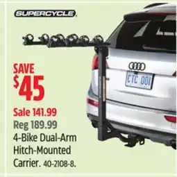 Canadian Tire Supercycle 4-Bike Dual-Arm Hitch-Mounted Carrier offer