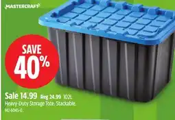 Canadian Tire Mastercraft 102L Heavy-Duty Storage Tote offer