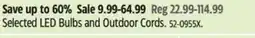 Canadian Tire Selected LED Bulbs and Outdoor Cords offer