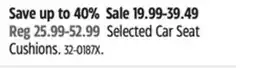 Canadian Tire Autotrends Selected Car Seat Cushions offer