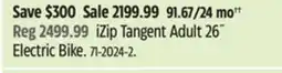 Canadian Tire iZip Tangent Adult 26˝ Electric Bike offer