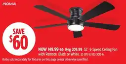 Canadian Tire NOMA 2˝ 6-Speed Ceiling Fan with Remote offer