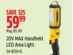 Canadian Tire Dewalt 20V MAX Handheld LED Area Light offer