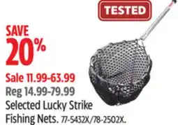 Canadian Tire Selected Lucky Strike Fishing Nets offer