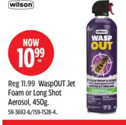 Canadian Tire WaspOUT Jet Foam or Long Shot Aerosol offer