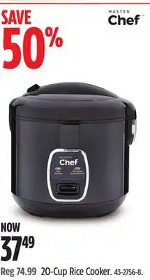 Canadian Tire Master Chef 20-Cup Rice Cooker offer