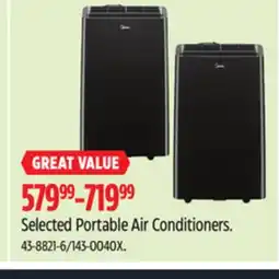 Canadian Tire Selected Portable Air Conditioners offer