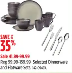 Canadian Tire Selected Dinnerware and Flatware Sets offer