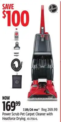 Canadian Tire Hoover Power Scrub Pet Carpet Cleaner with Heatforce Drying offer
